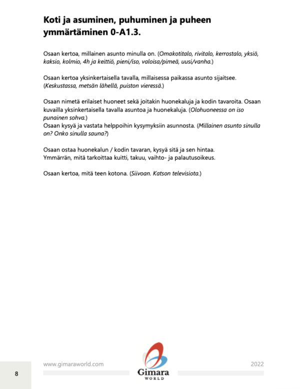 Basic L2 teaching for adults based on competence and functions (PDF e-book, only in Finnish)