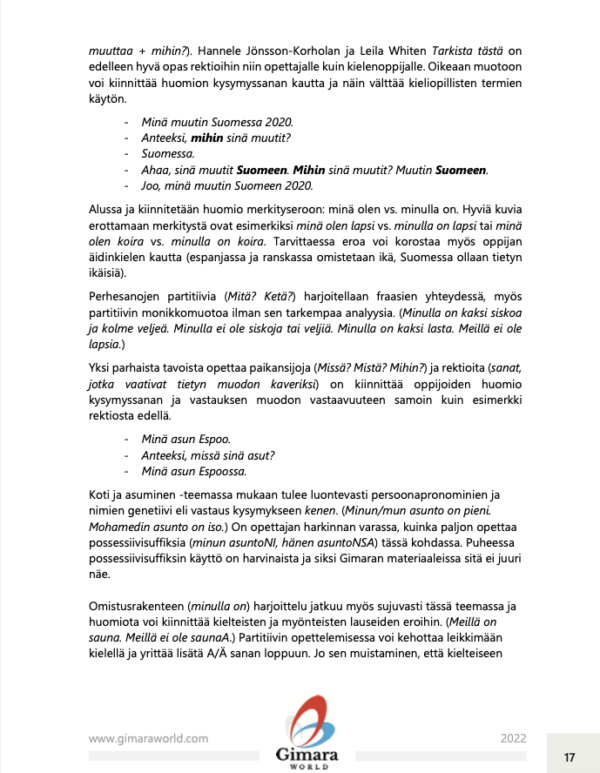 Basic L2 teaching for adults based on competence and functions (PDF e-book, only in Finnish)