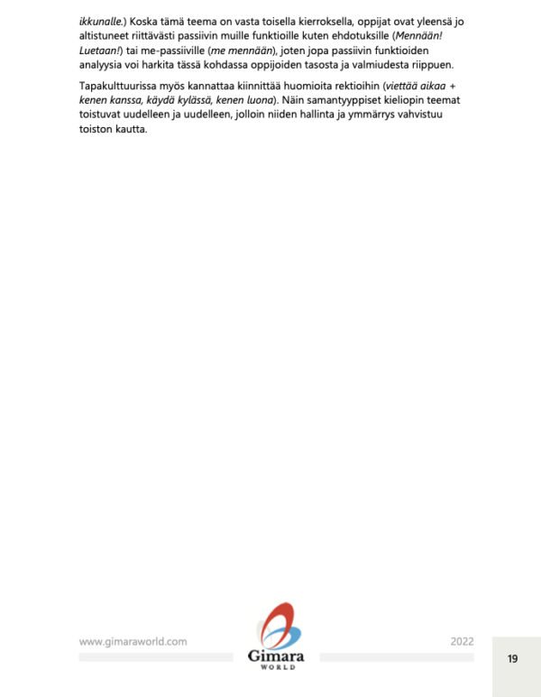 Basic L2 teaching for adults based on competence and functions (PDF e-book, only in Finnish)